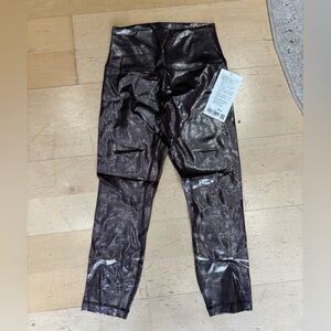 NWT Lululemon Athletica Metallic align Leggings